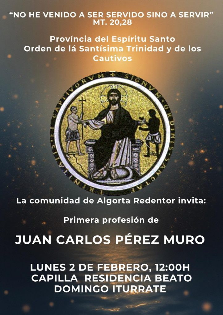 primera profesión de Juan Carlos Pérez Muro, trinitario