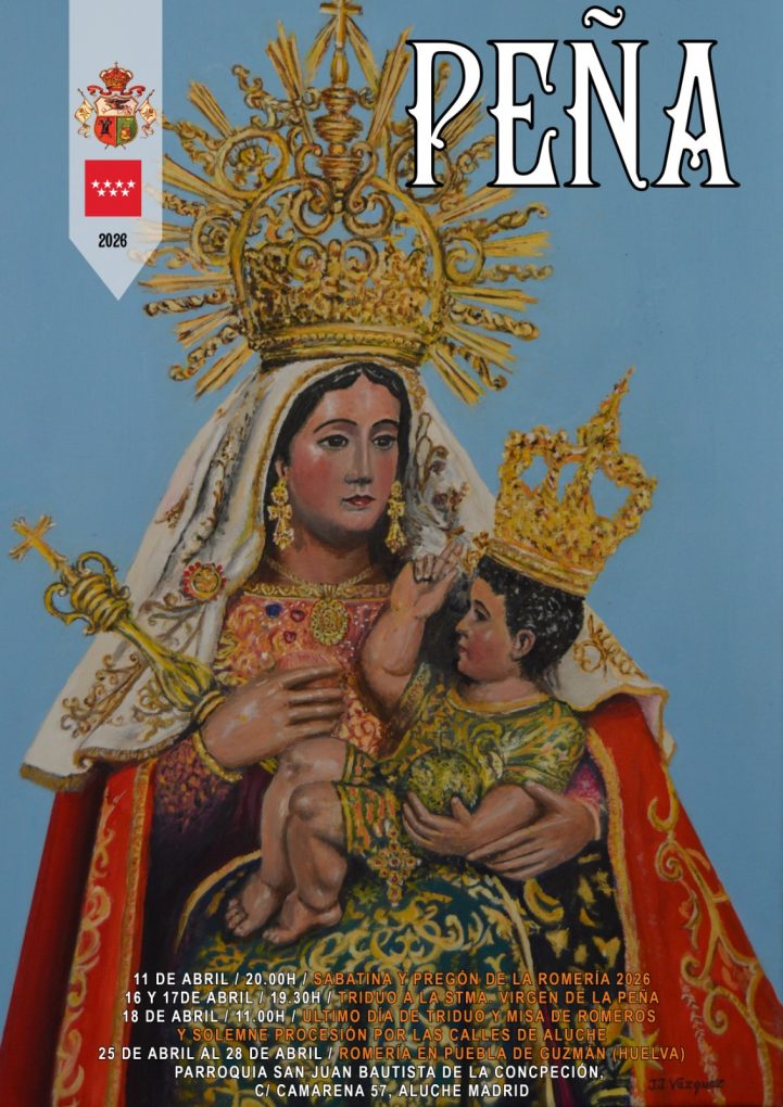 Cartel celebraciones Virgen de la Peña Parroquia SJBC 2026