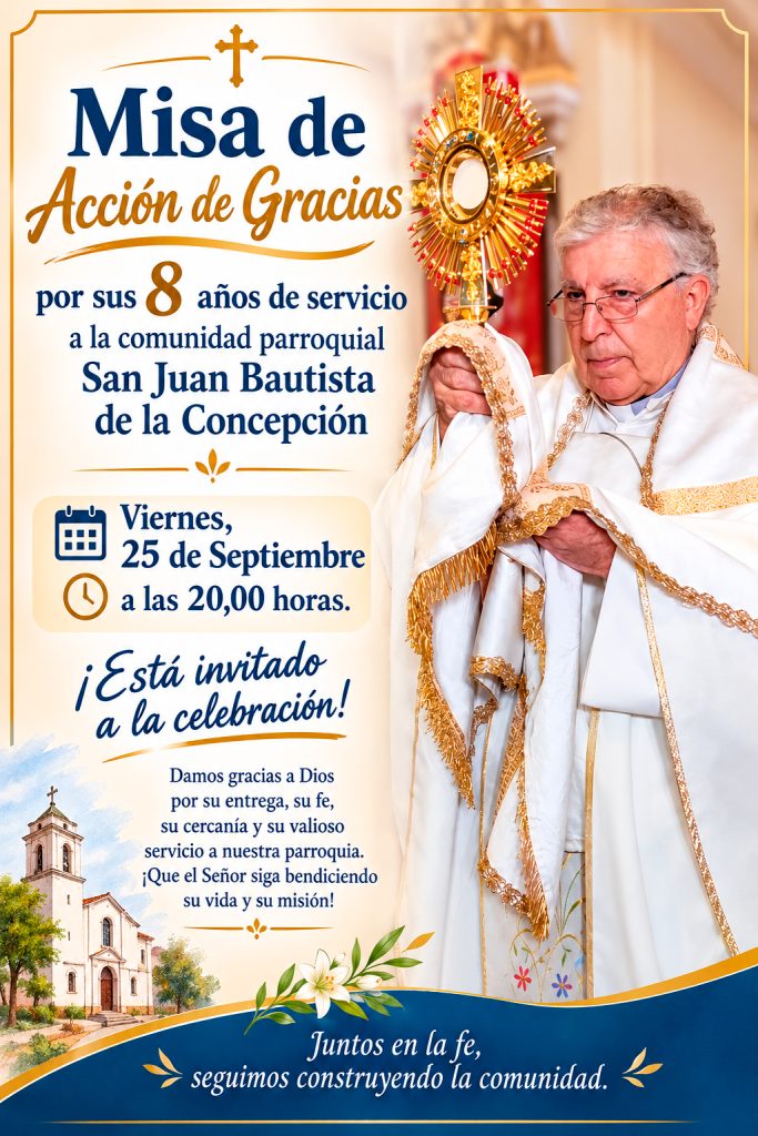 misa acción de gracias P. Domingo Conesa parroquia Aluche Madrid
